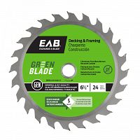 6 1/2&quot; x 24 Teeth Framing Green Blade   Saw Blade Recyclable Exchangeable
